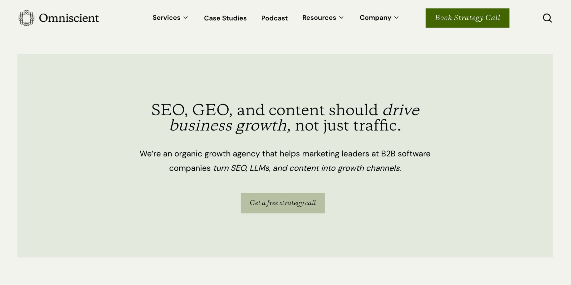 Omniscient Digital homepage