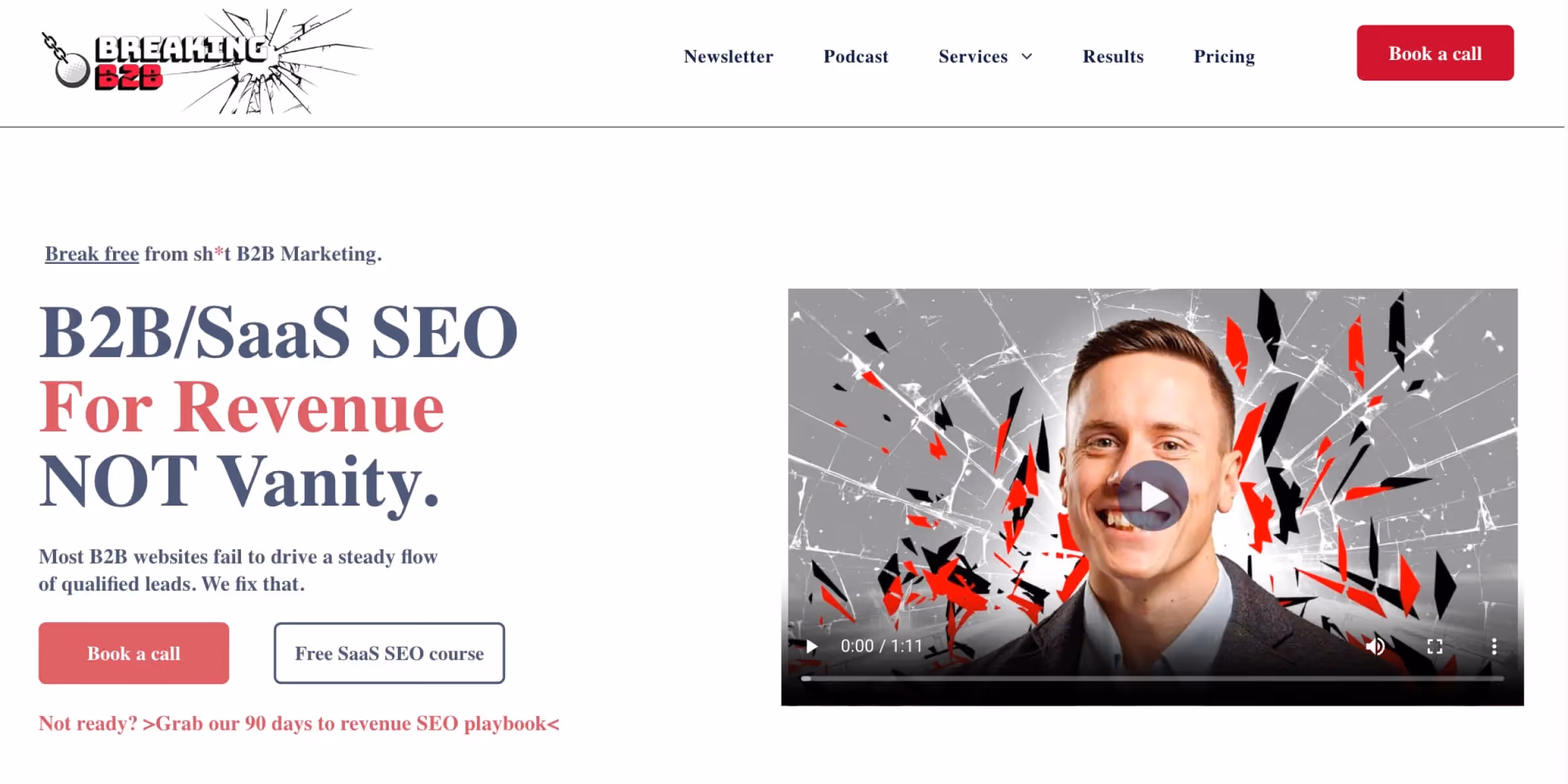 Breaking B2B homepage