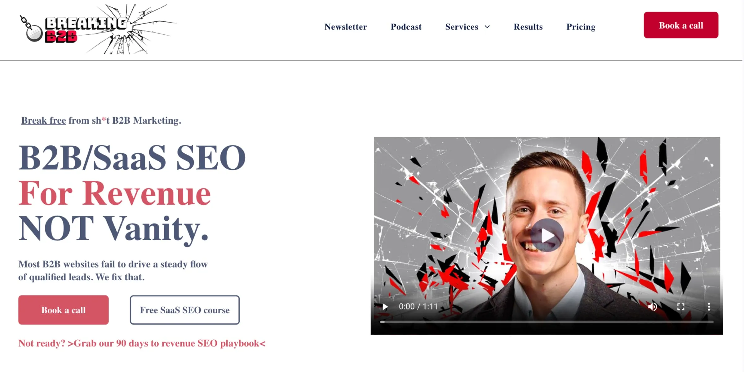 Breaking B2B homepage