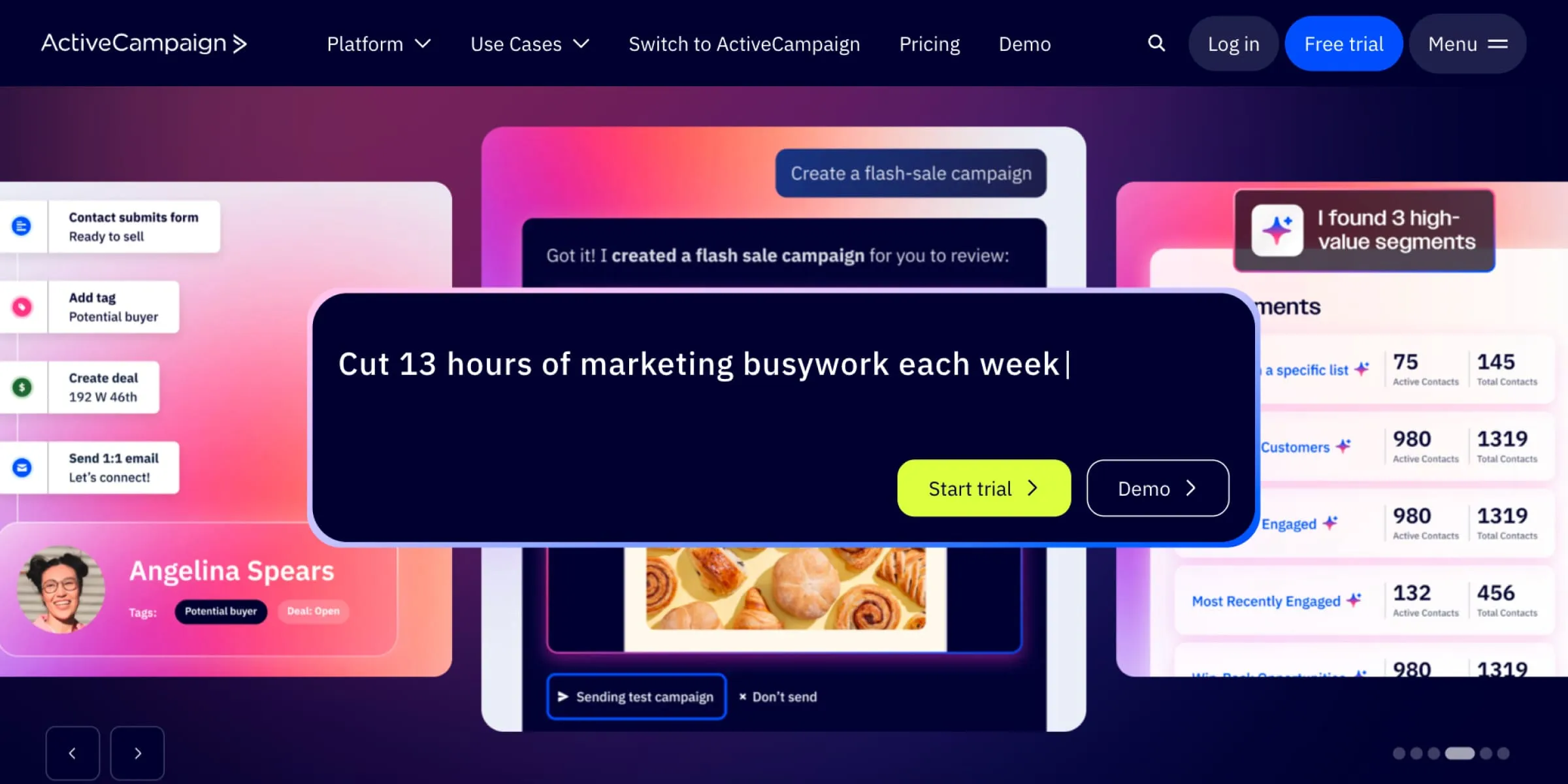 ActiveCampaign homepage