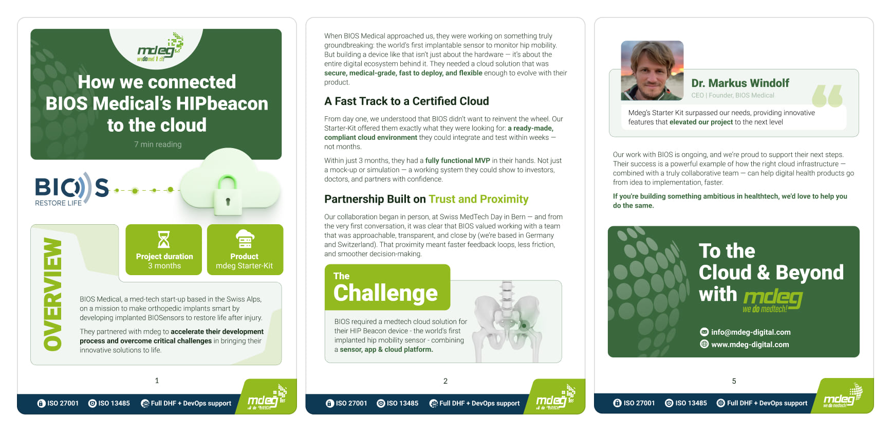 mdeg case study: lead magnet screenshots