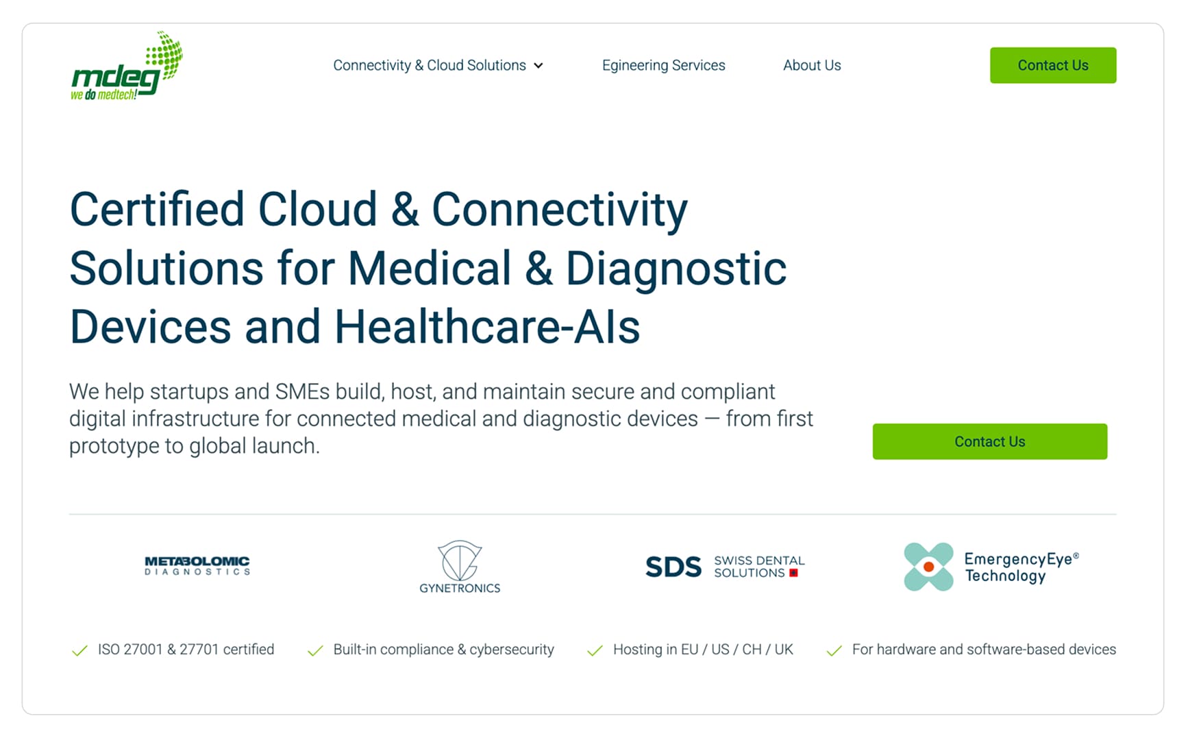 mdeg case study: website's screenshot