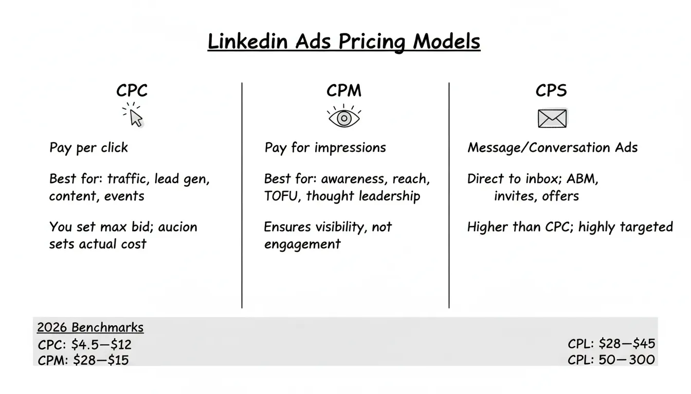 LinkedIn Ads Pricing Models