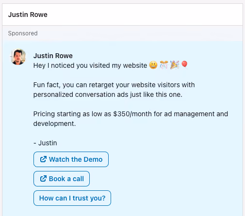LinkedIn Conversation Ads Format