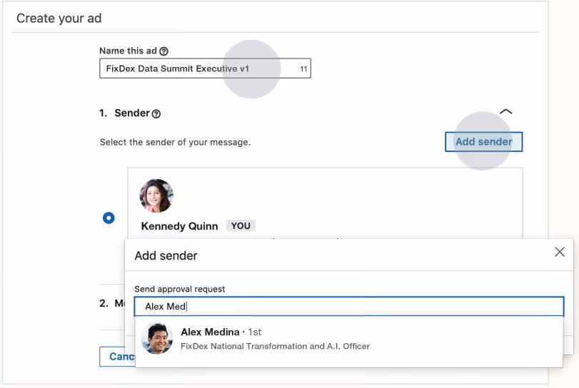 Sender Profile Setting