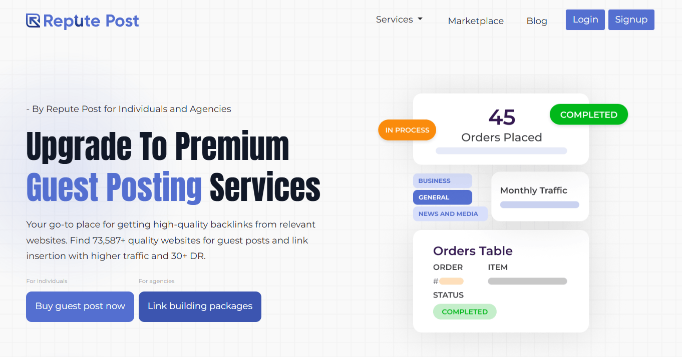 ReputePost - Helps Individuals and Agencies Build White-Hat Links