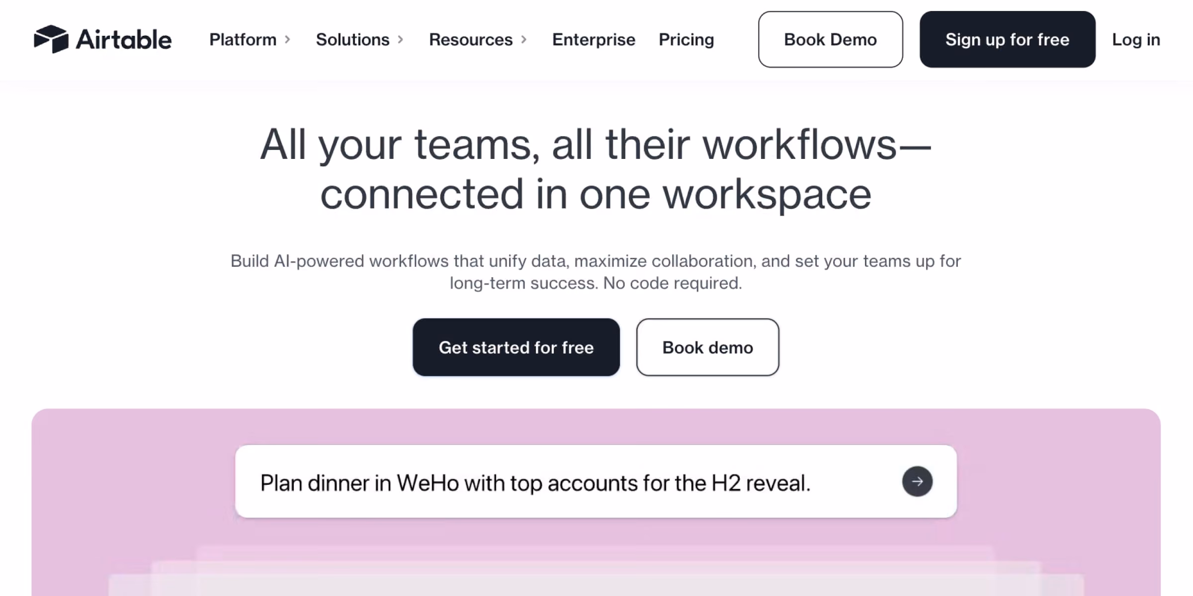  Airtable: Product-Led and Sales-Led Paths on One Page