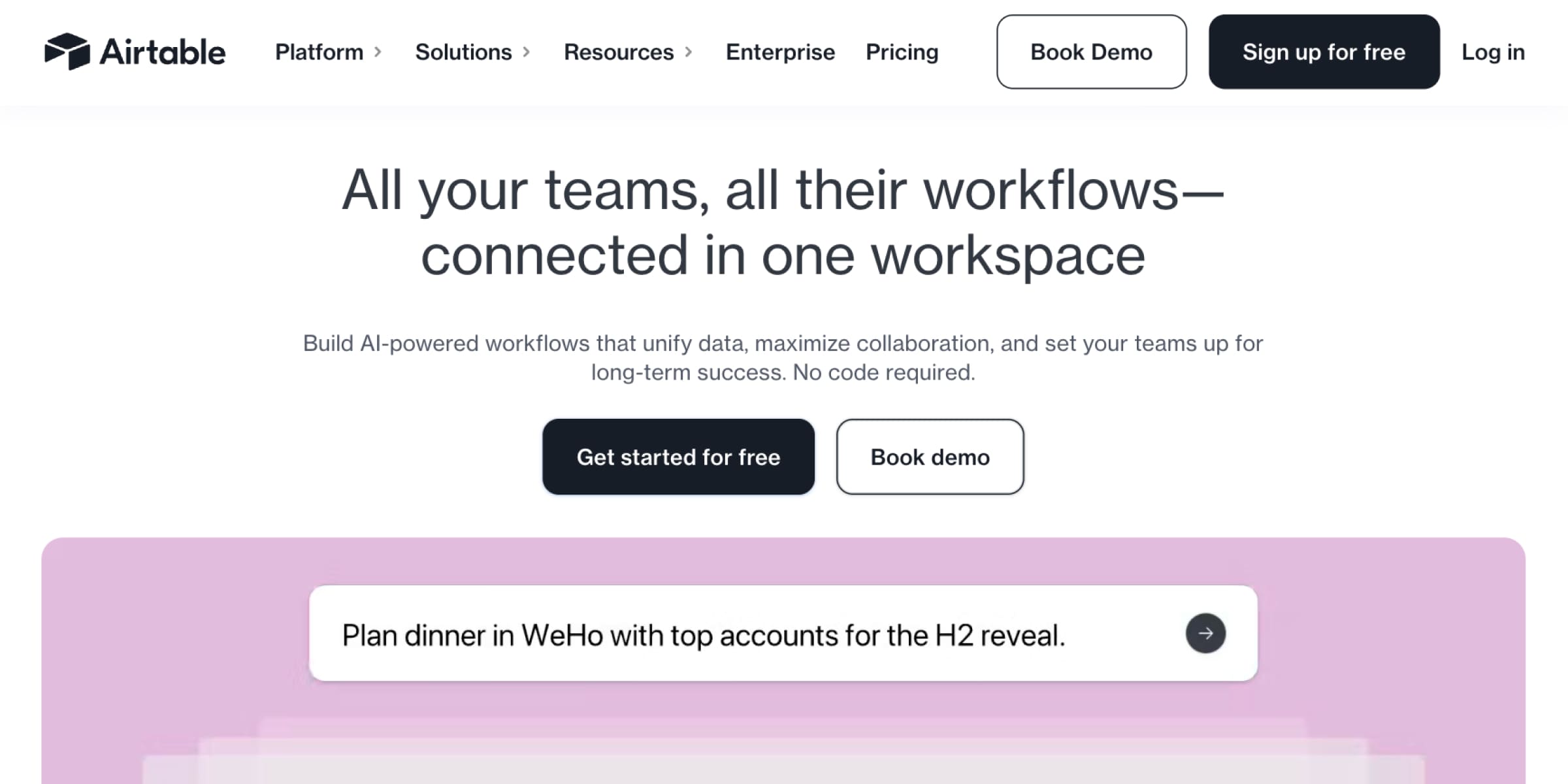  Airtable: Product-Led and Sales-Led Paths on One Page