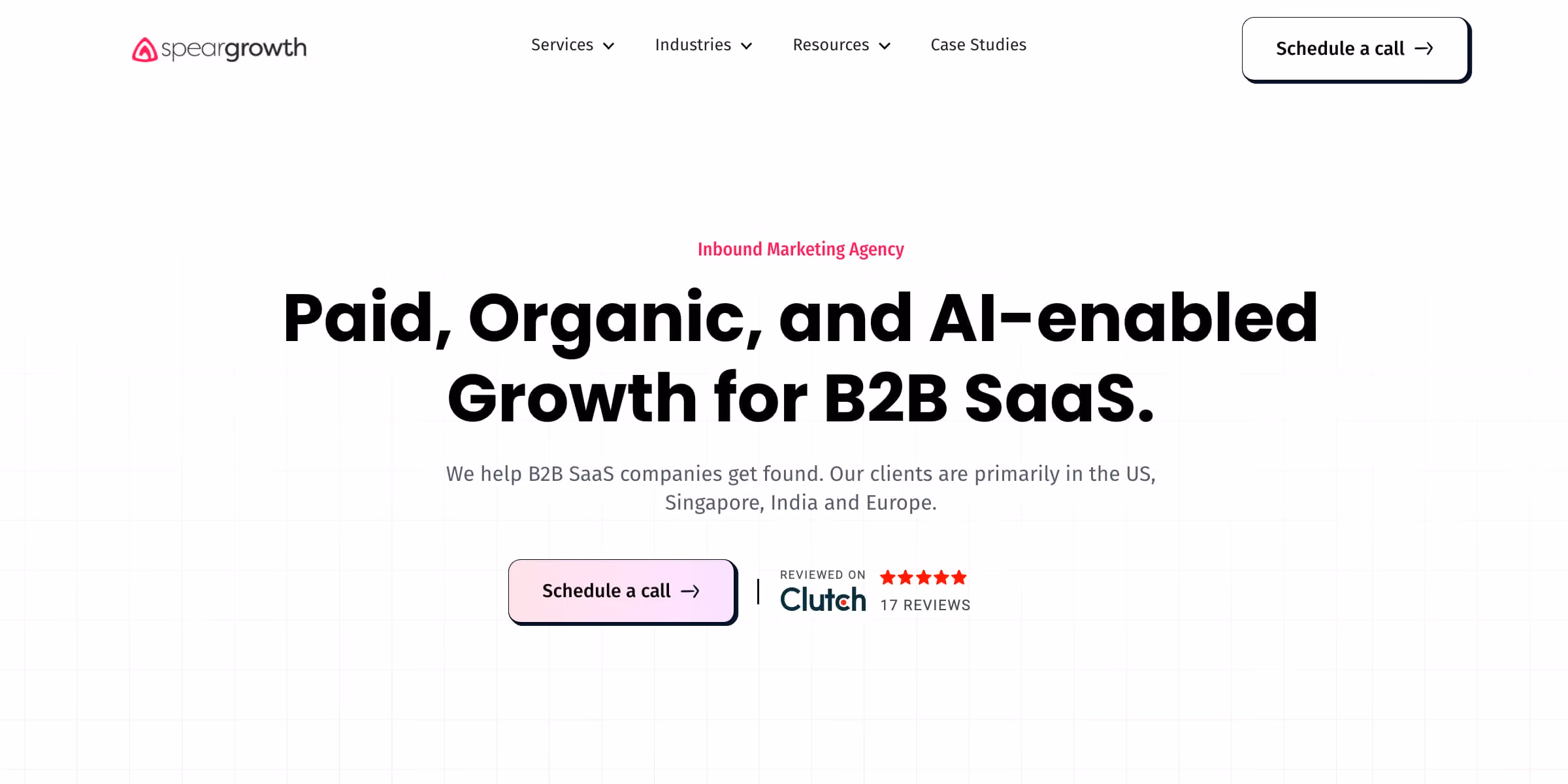 Spear Growth home page