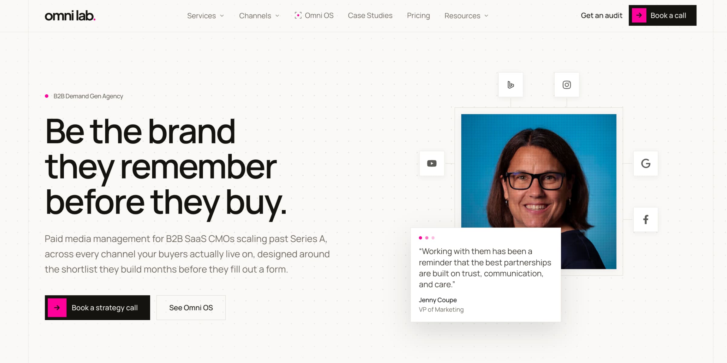 Omni Lab Homepage Screenshot