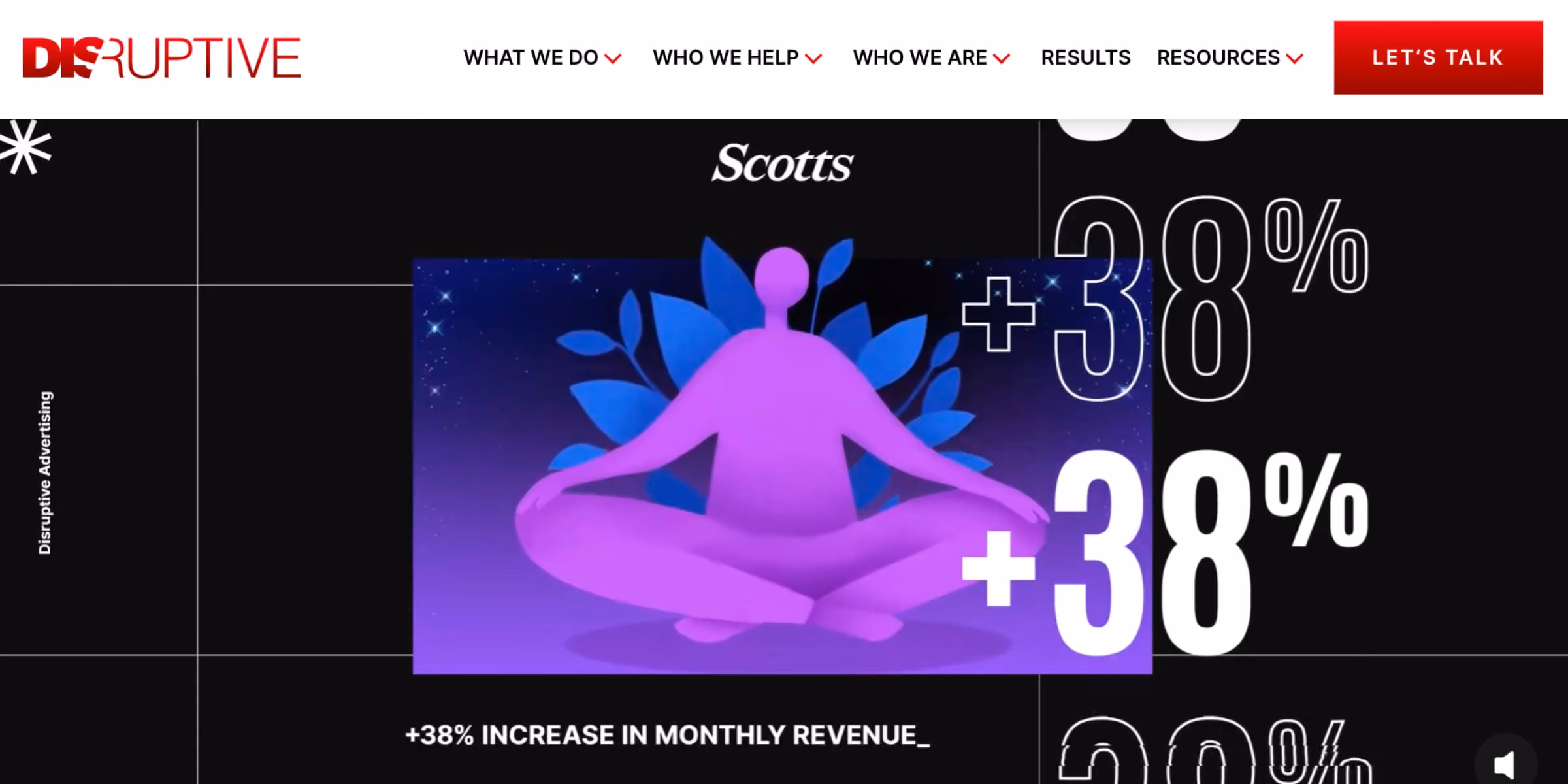 Disruptive Advertising Homepage Screenshot