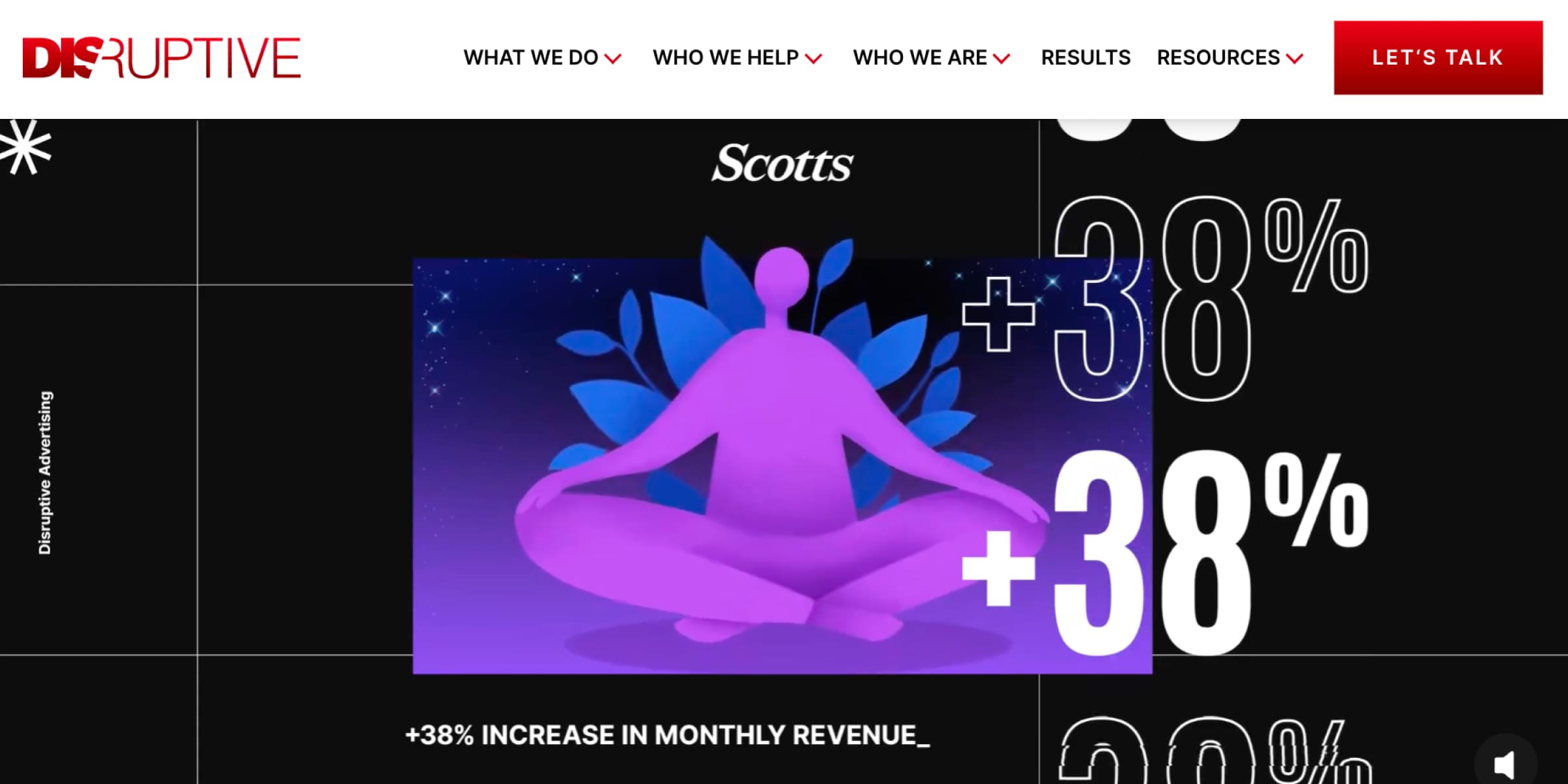 Disruptive Advertising Homepage Screenshot