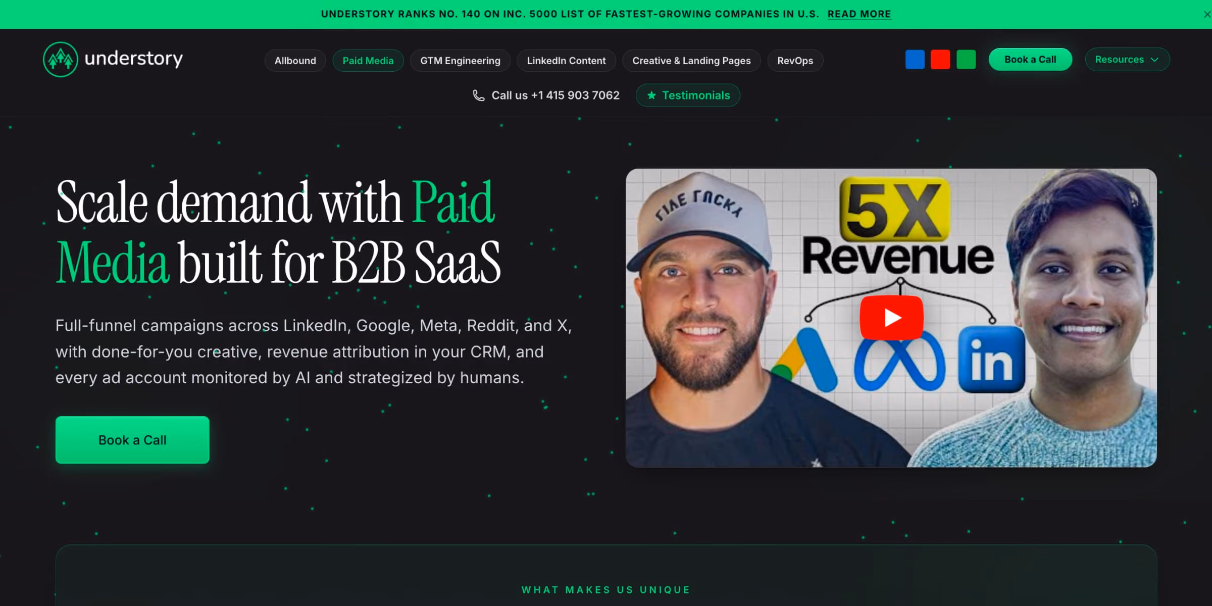 Understory Homepage screenshot