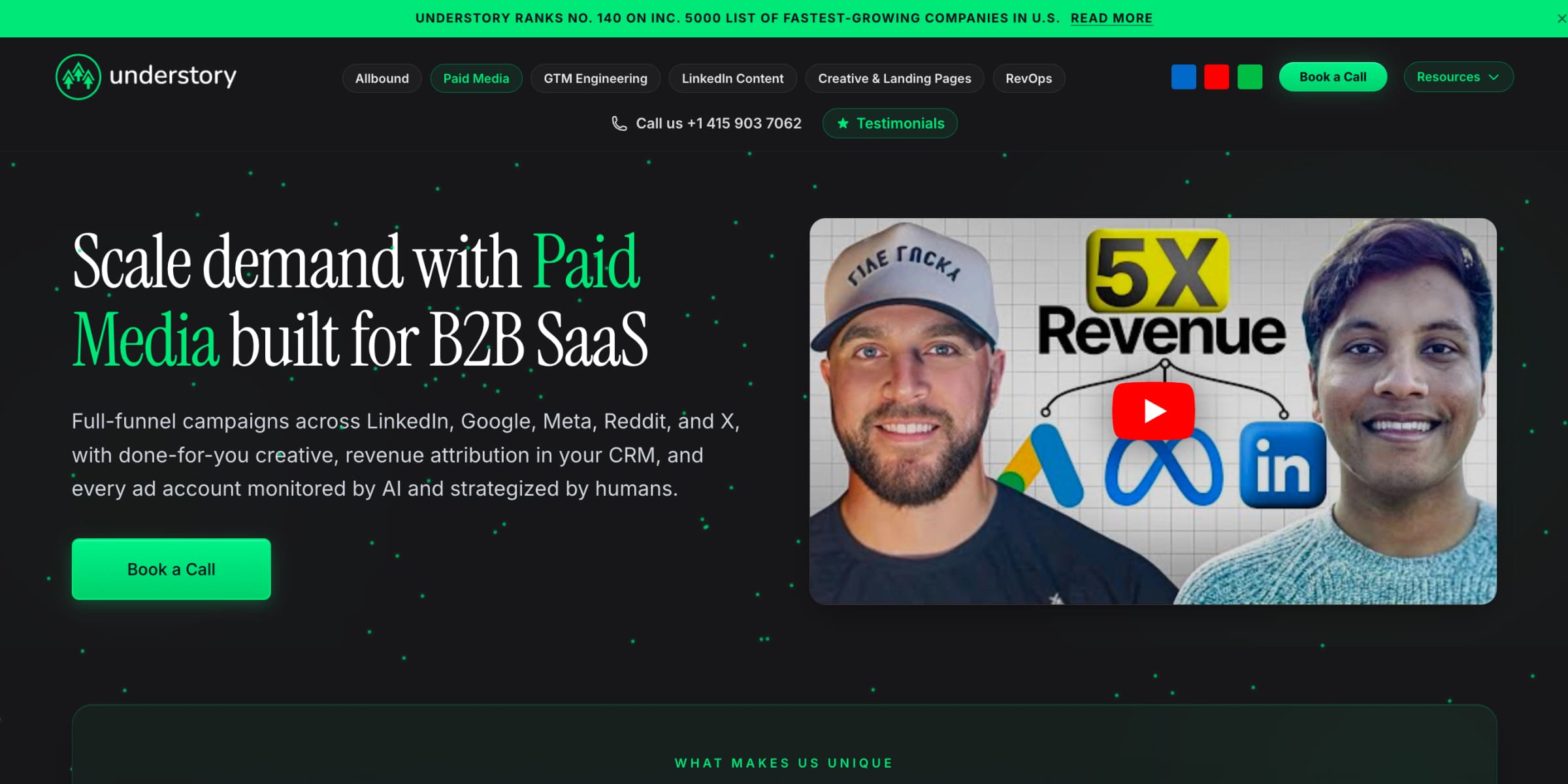 Understory Homepage screenshot