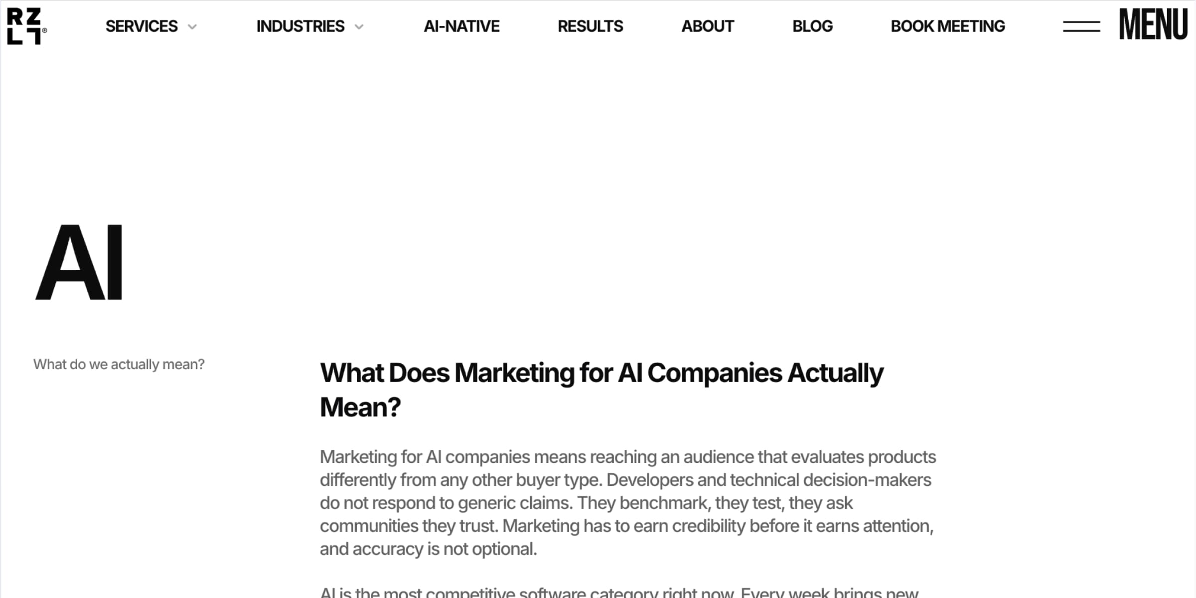RZLT for AI Startup GTM and Community