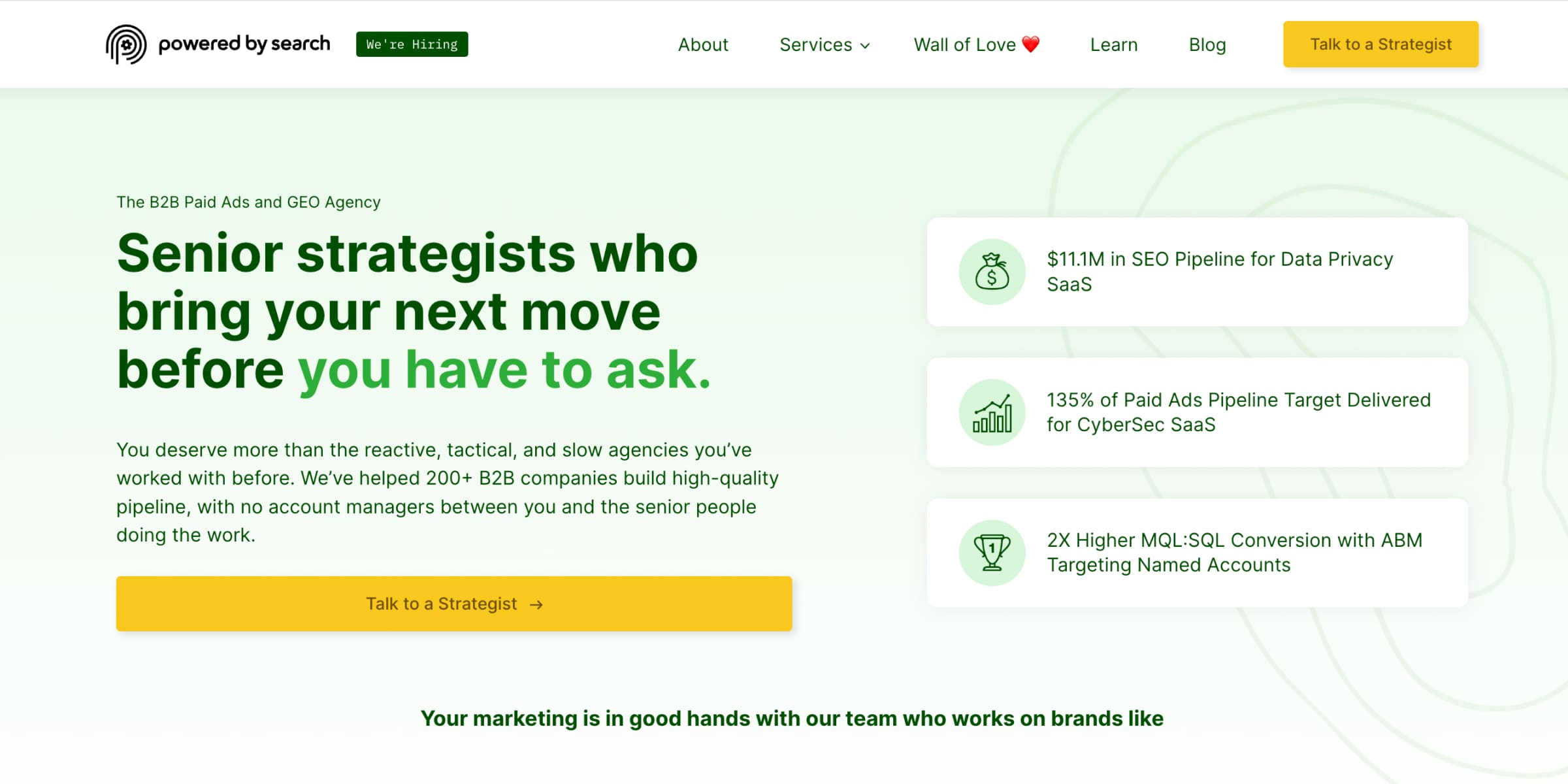 Powered by Search for Pipeline-Focused B2B Demand Generation