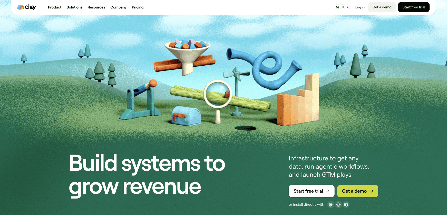 Clay homepage