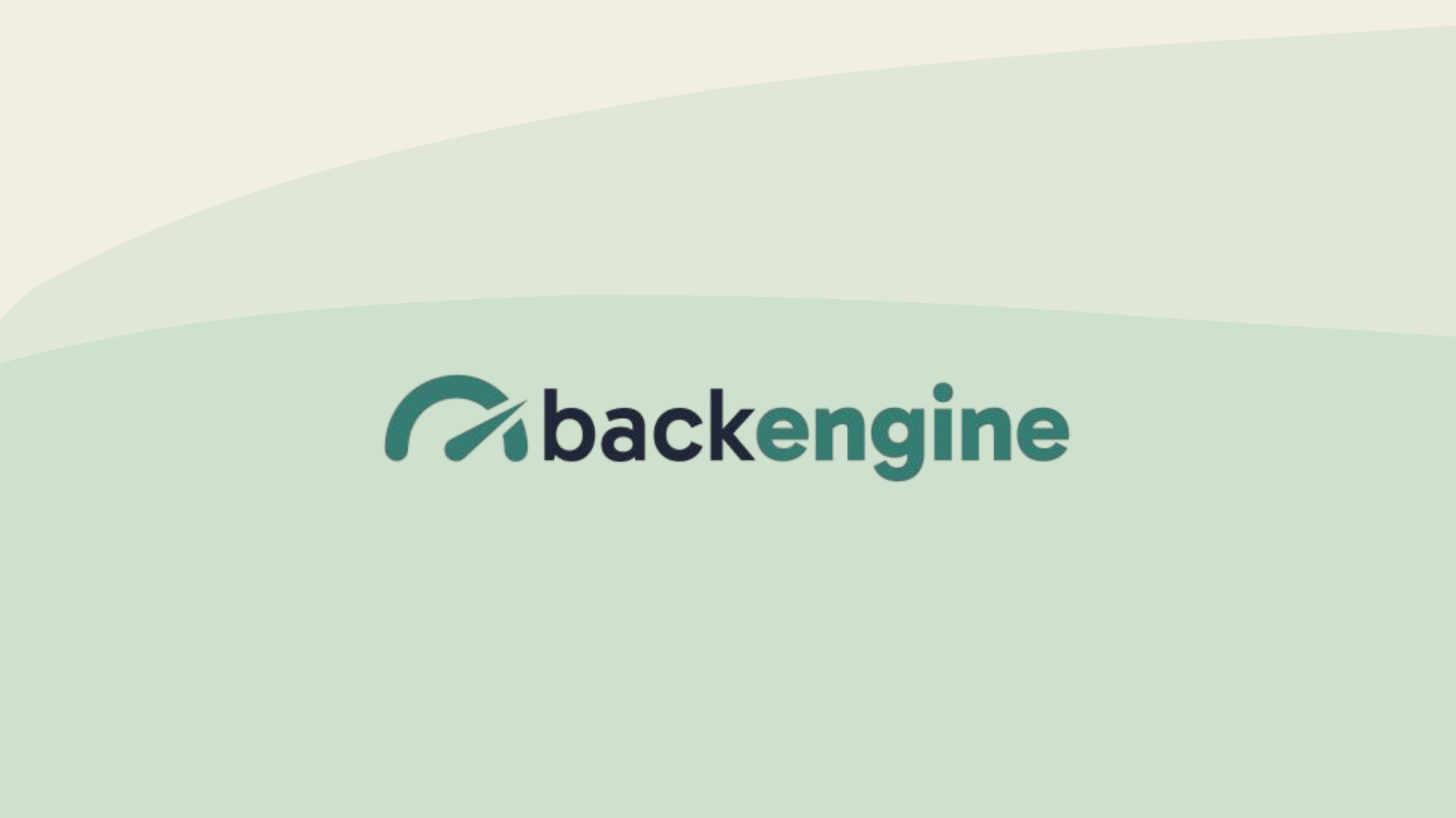 BackEngine Logo on Swirly Green Background