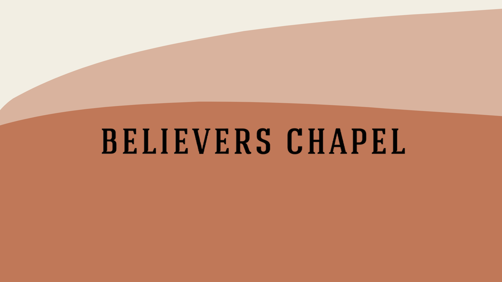 Believer's Chapel logo on orange background