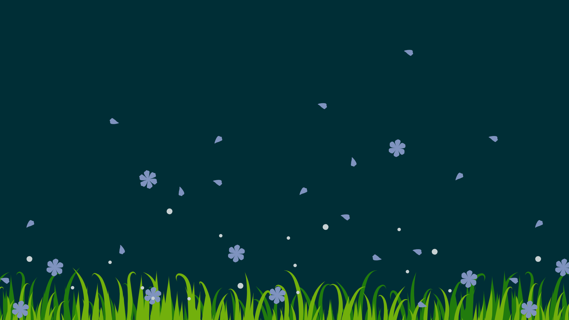 Purple flower pollen blowing in the wind