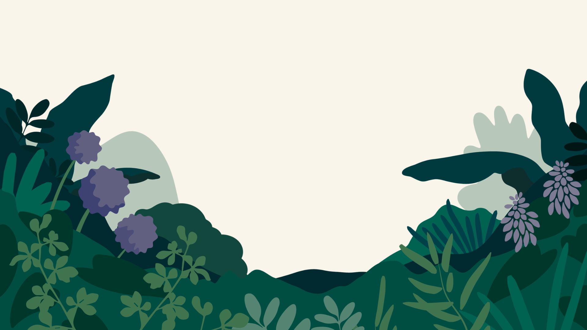 Overgrown grass with purple flowers