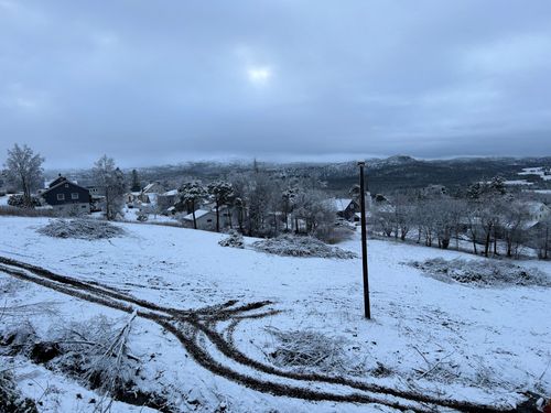 Utsikt fra området hvor hoppbakken var.