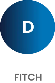 a blue circle with a white letter d