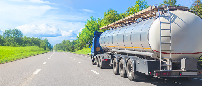 Tanker truck on the highway
