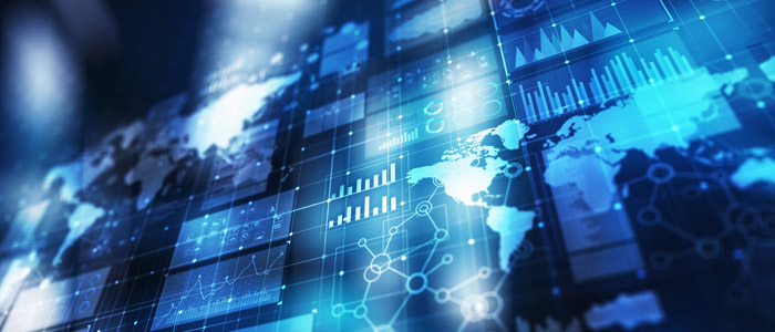 Image of digital screens and maps