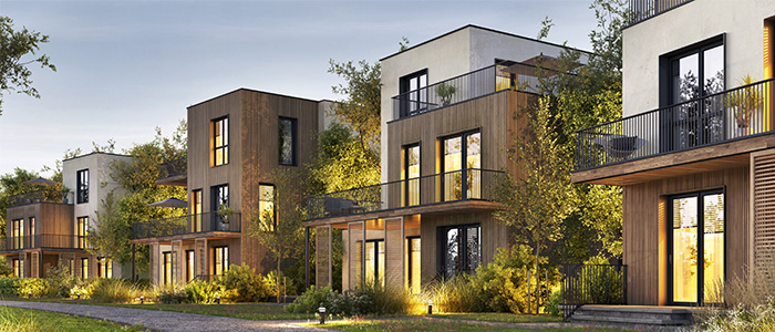 A photo of an upscale housing community