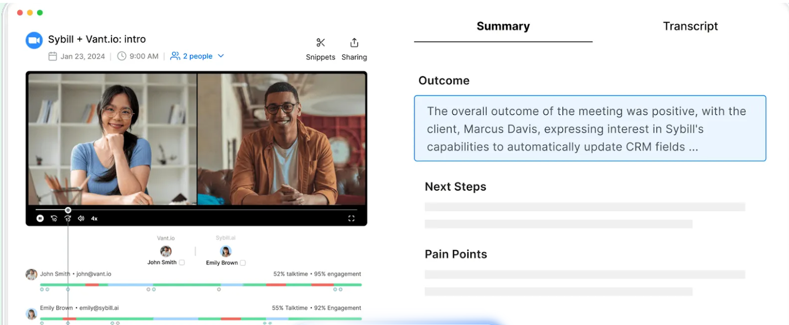 Sybill turns calls into actionable narrative