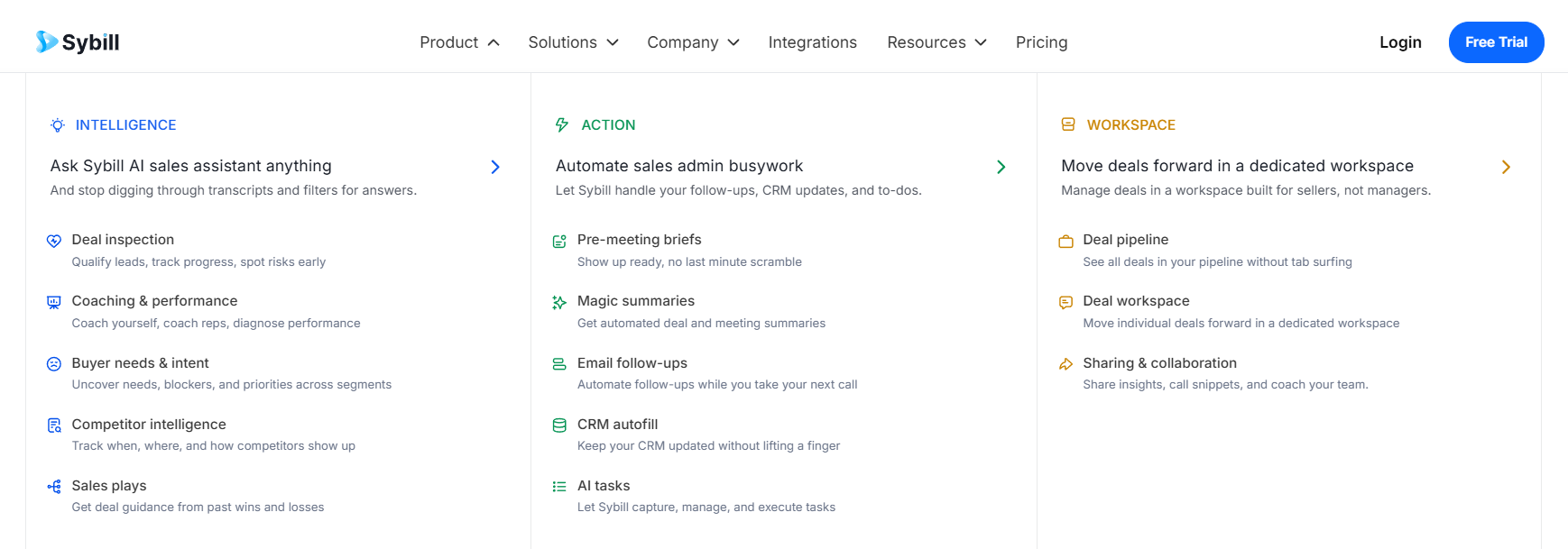AI enabled features that help a sales rep save time and sell more.
