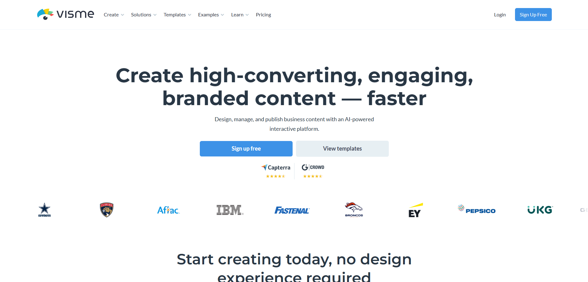 Visme for AI Presentation Generation