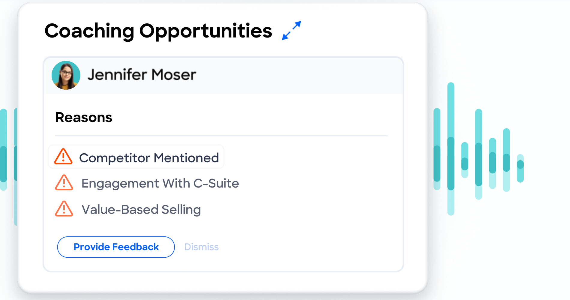 Chorus: Tools to measure sales talk to listen ratio