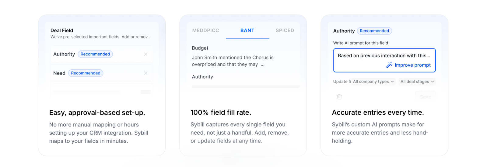 Why you need Sybill despite Salesforce vs Zoho comparison