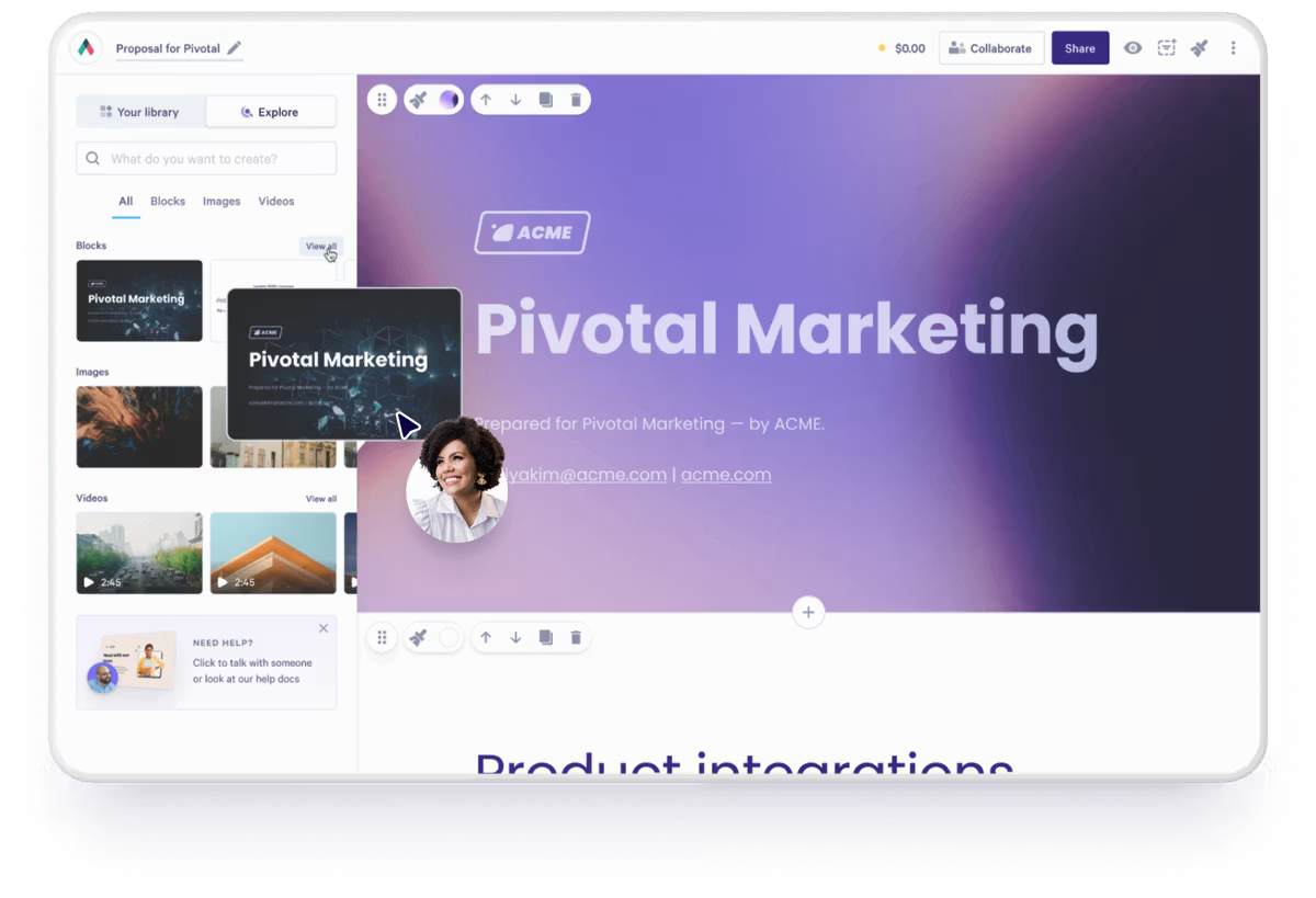 Qwilr as sales proposal software