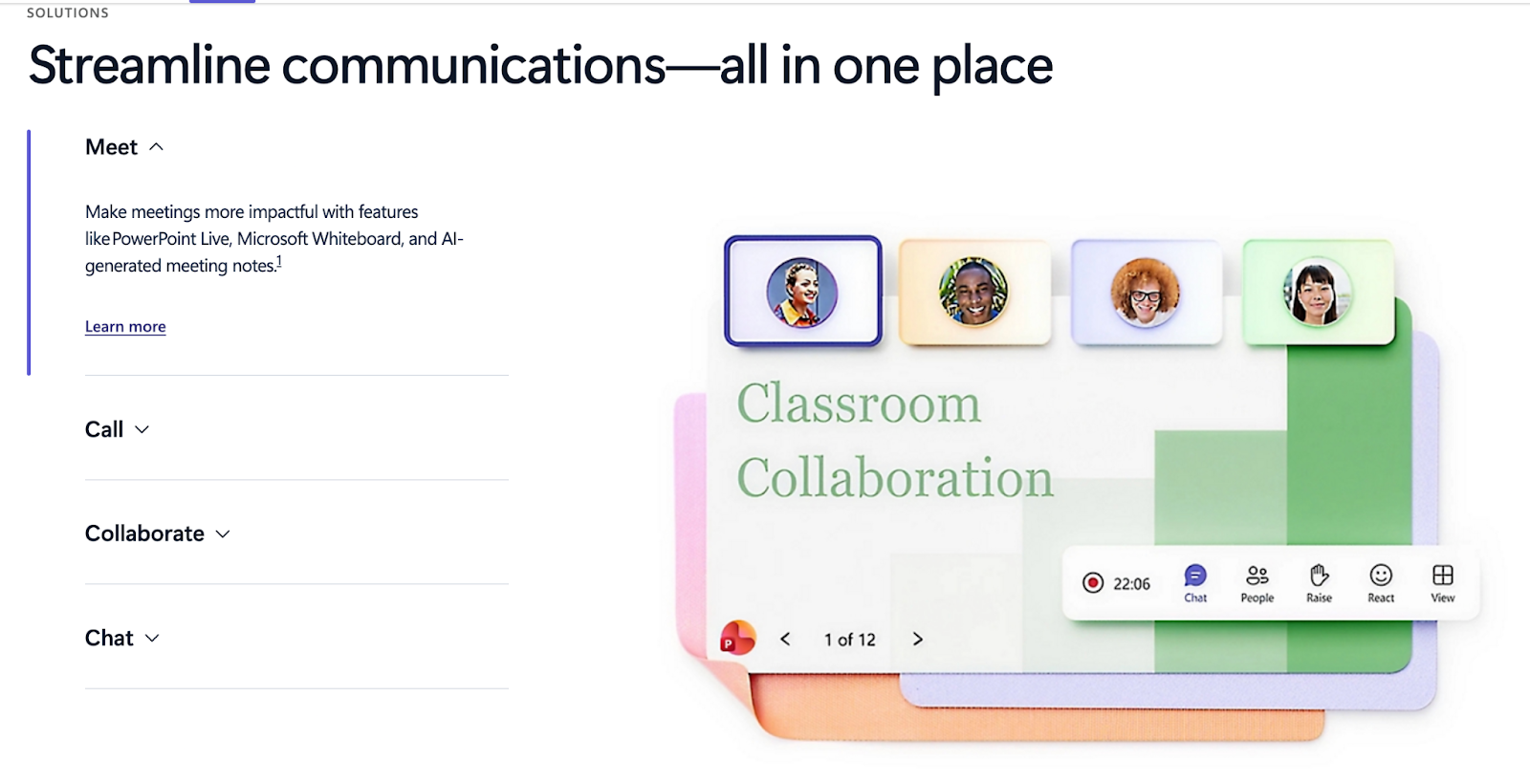 Microsoft Teams communication hub for integrated workplace messaging