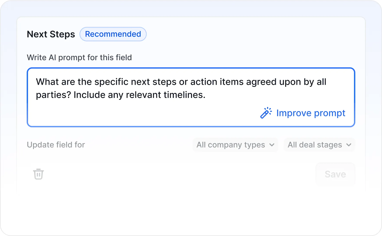 How Sybill solves the biggest Salesforce challenges: By creating custom AI prompts for every field