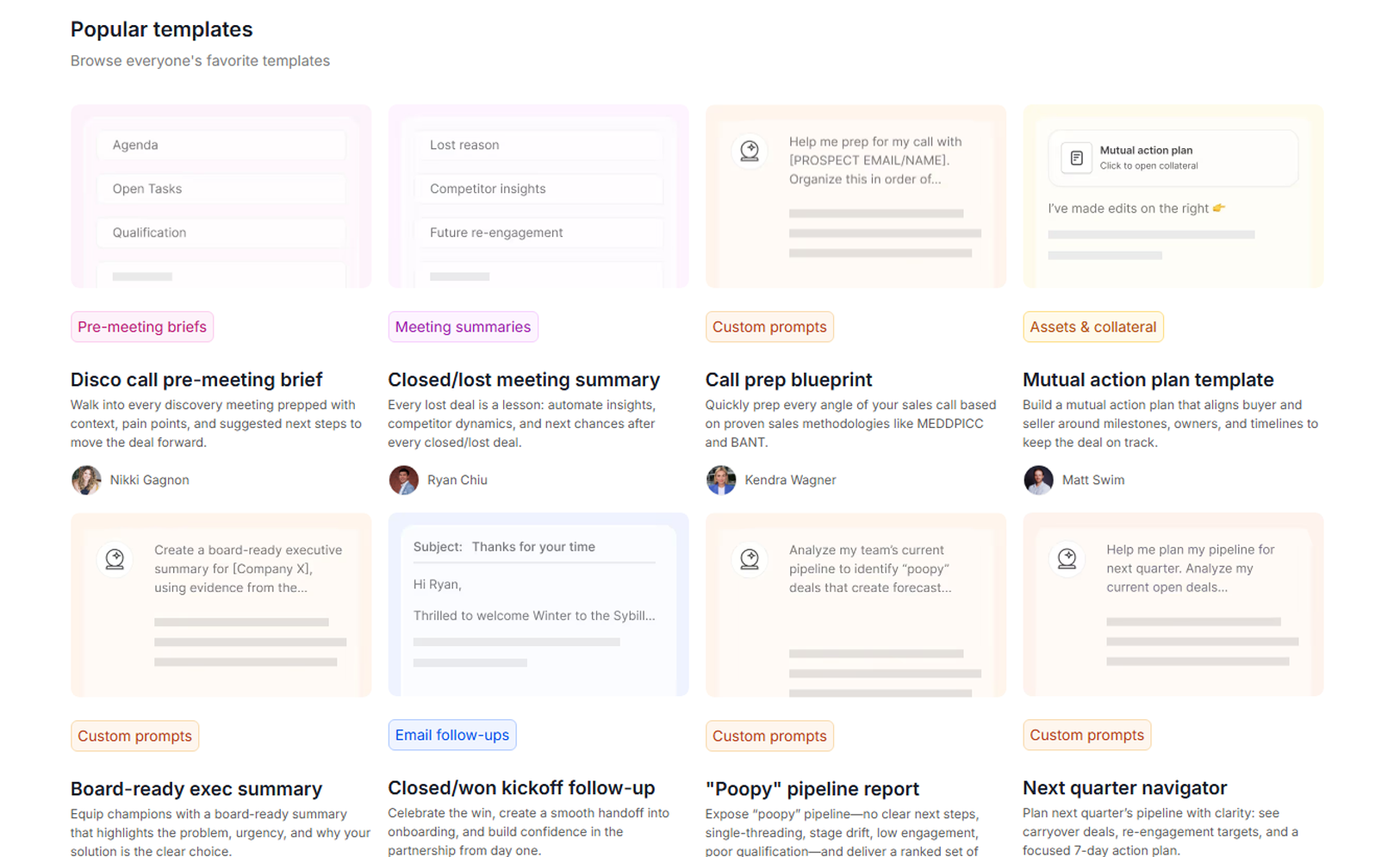 AI prompt library for researching multiple stakeholders before a demo.
