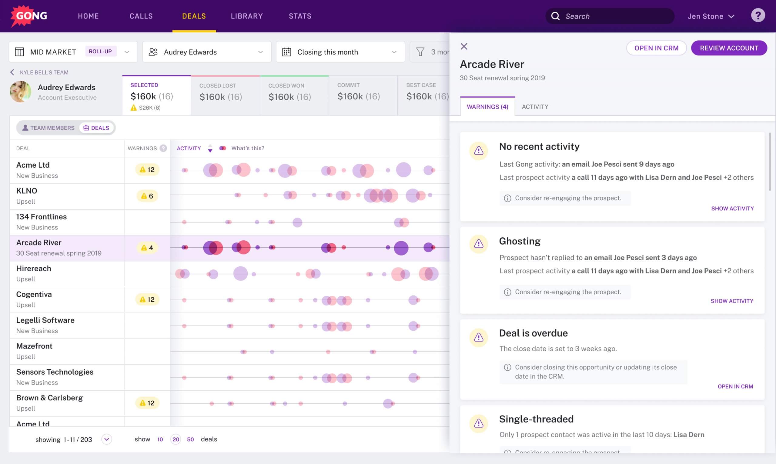 Gong conversation intelligence platform