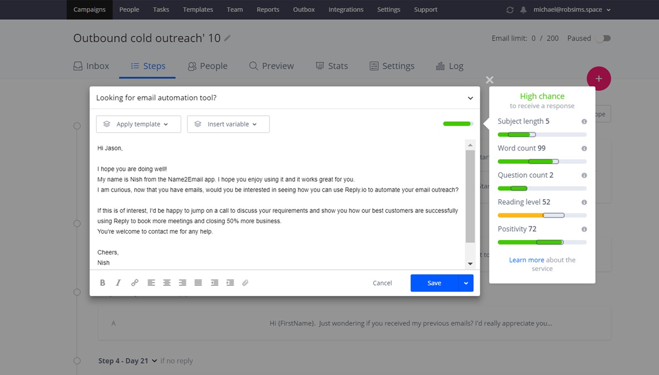 best cold email software for sales