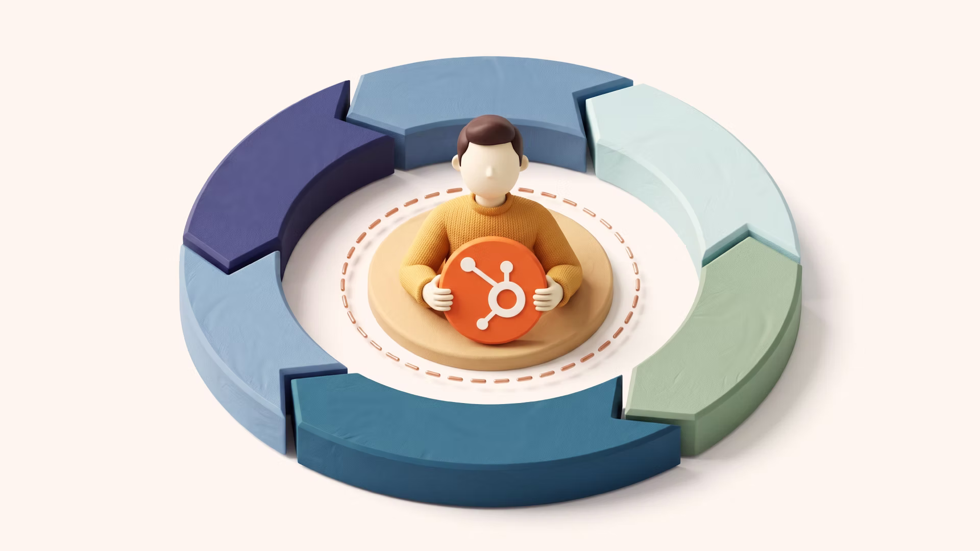 Funnel diagram of HubSpot's eight default lifecycle stages: Subscriber, Lead, MQL, SQL, Opportunity, Customer, Evangelist, Other