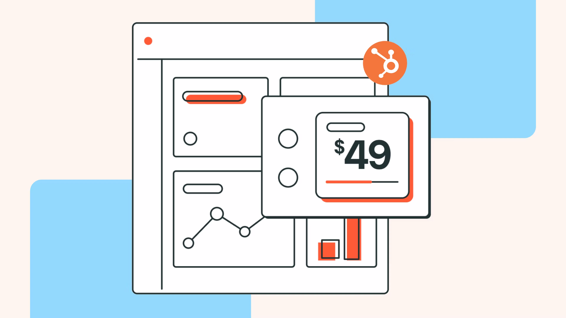 HubSpot Sales Hub pricing tiers with onboarding fees at the Professional and Enterprise steps. 