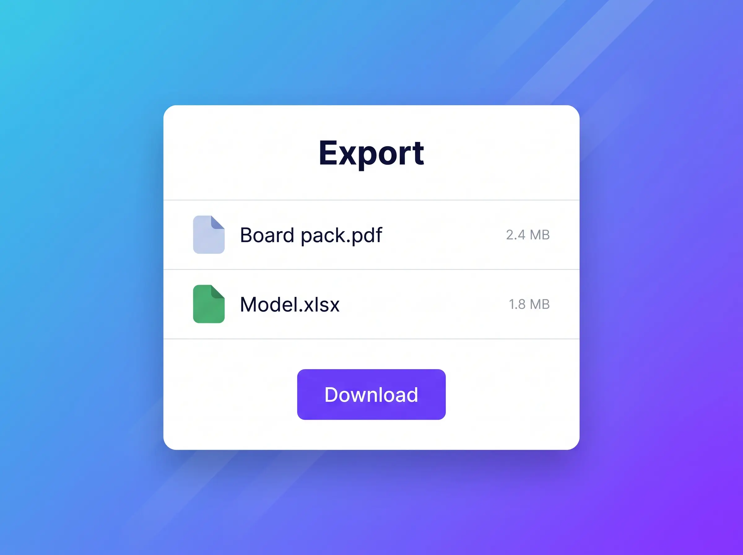 Export ready