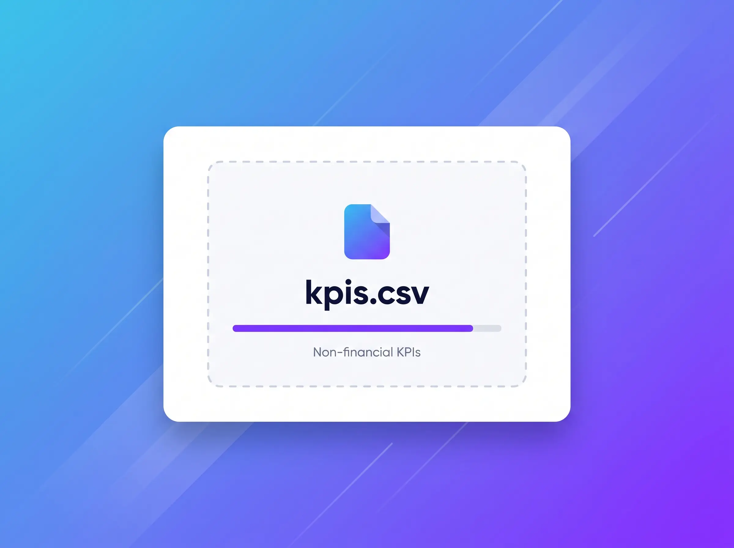 CSV imports for non-financial KPIs