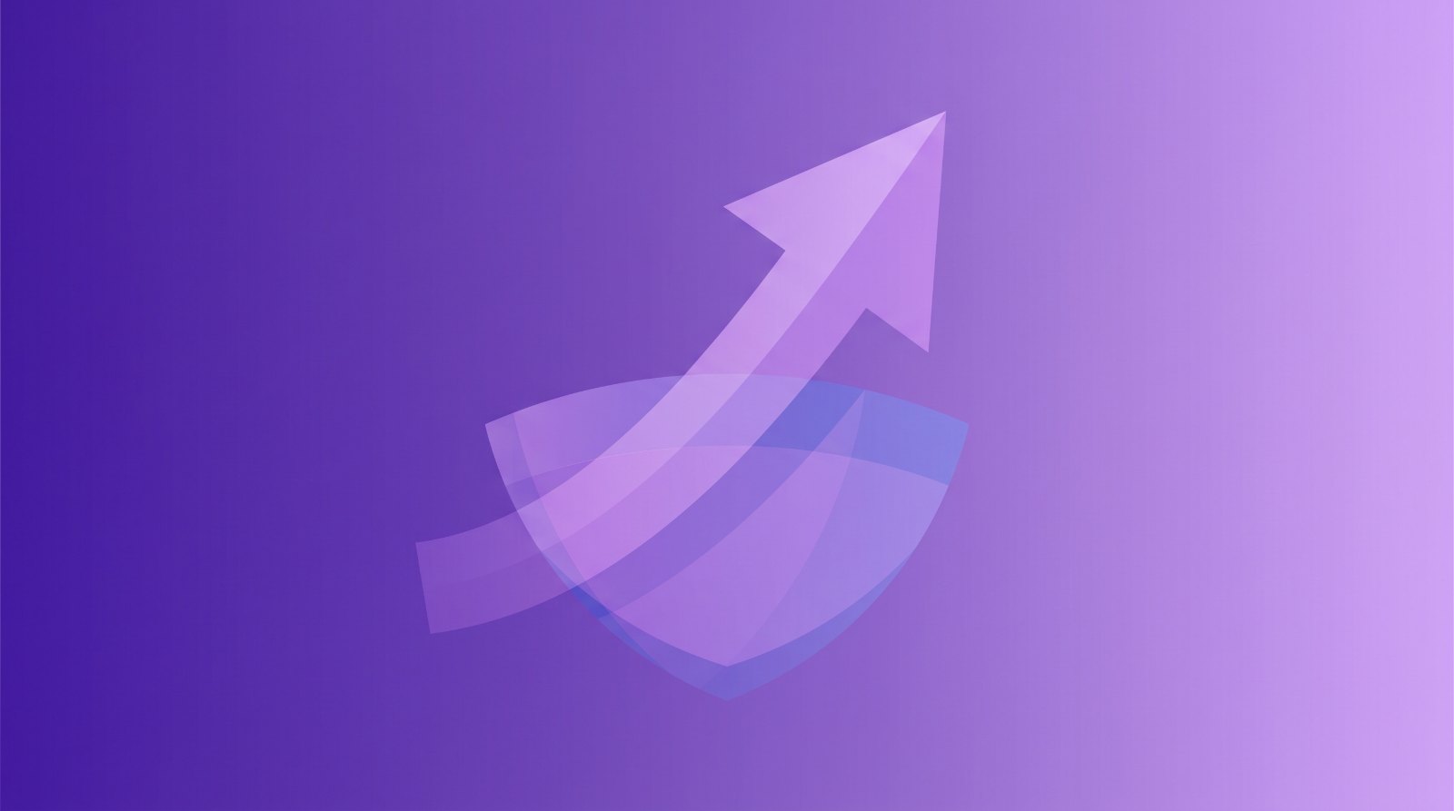 Abstract illustration of an ascending arc balanced against a protective curve, representing growth ambition and financial caution