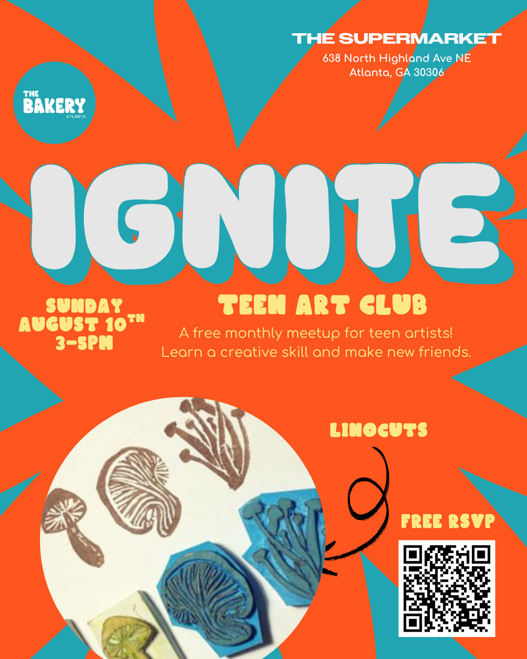 Ignite: Teen Art Club ~ Nature-Themed Linocuts