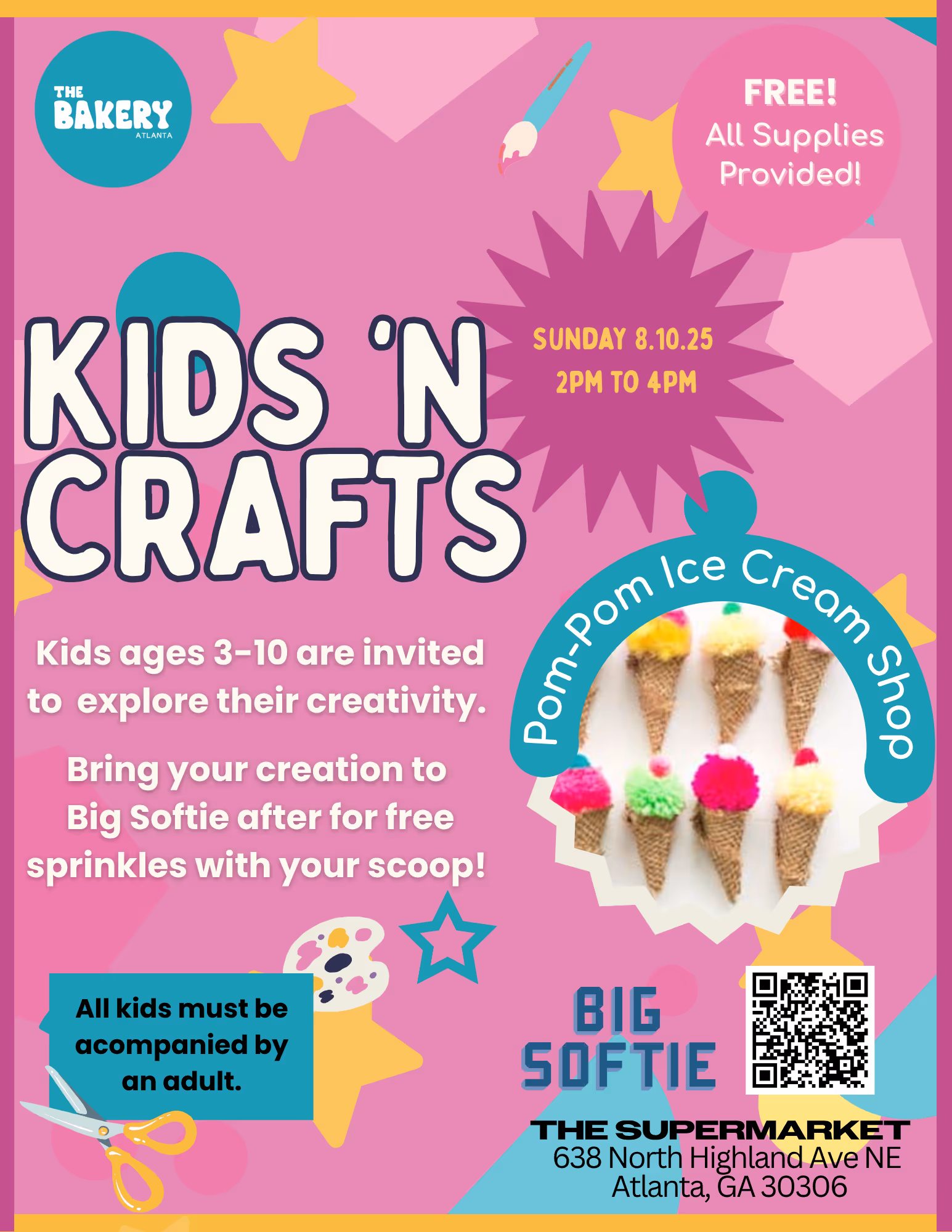 Kids 'N Crafts ~ Pom-Pom Ice Cream Shop