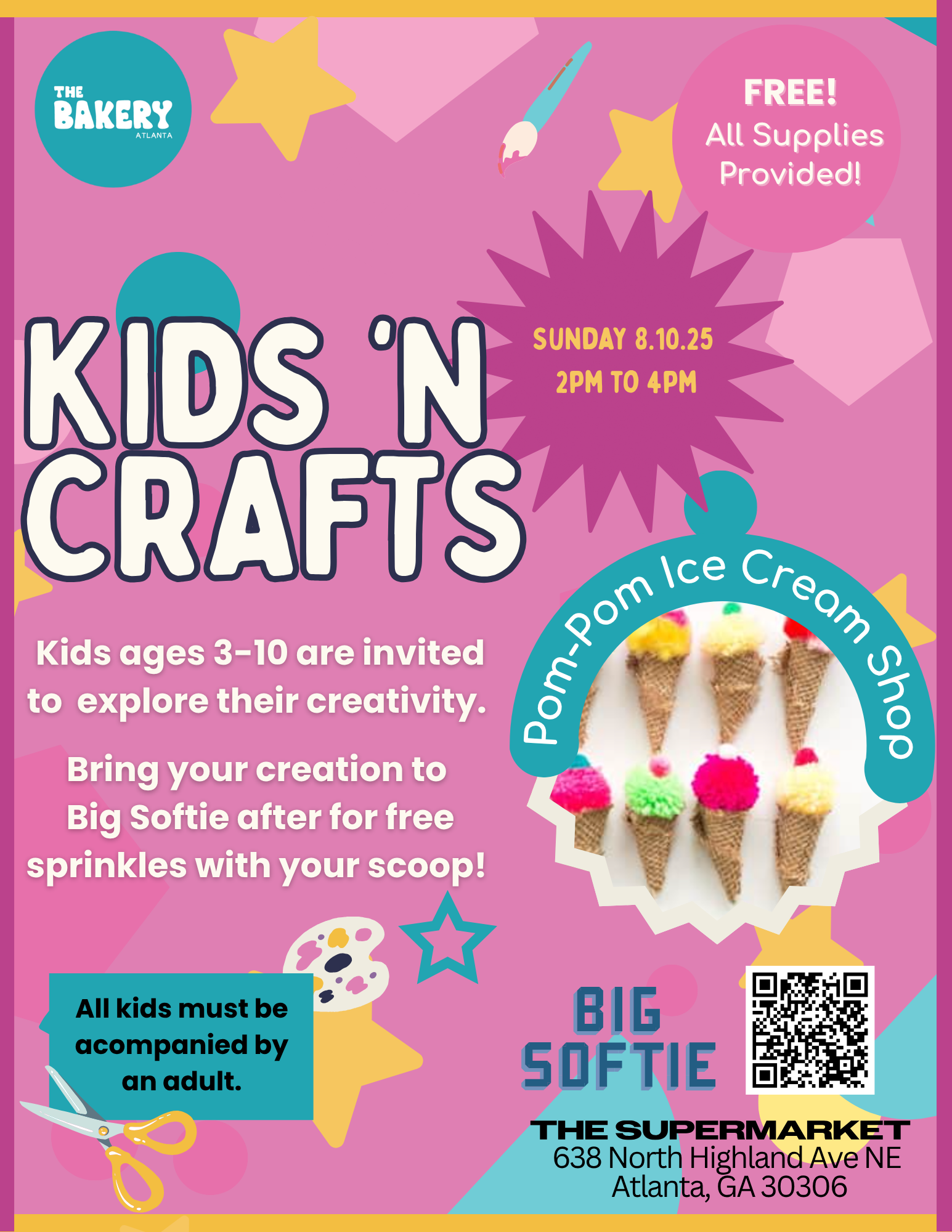 Kids 'N Crafts ~ Pom-Pom Ice Cream Shop