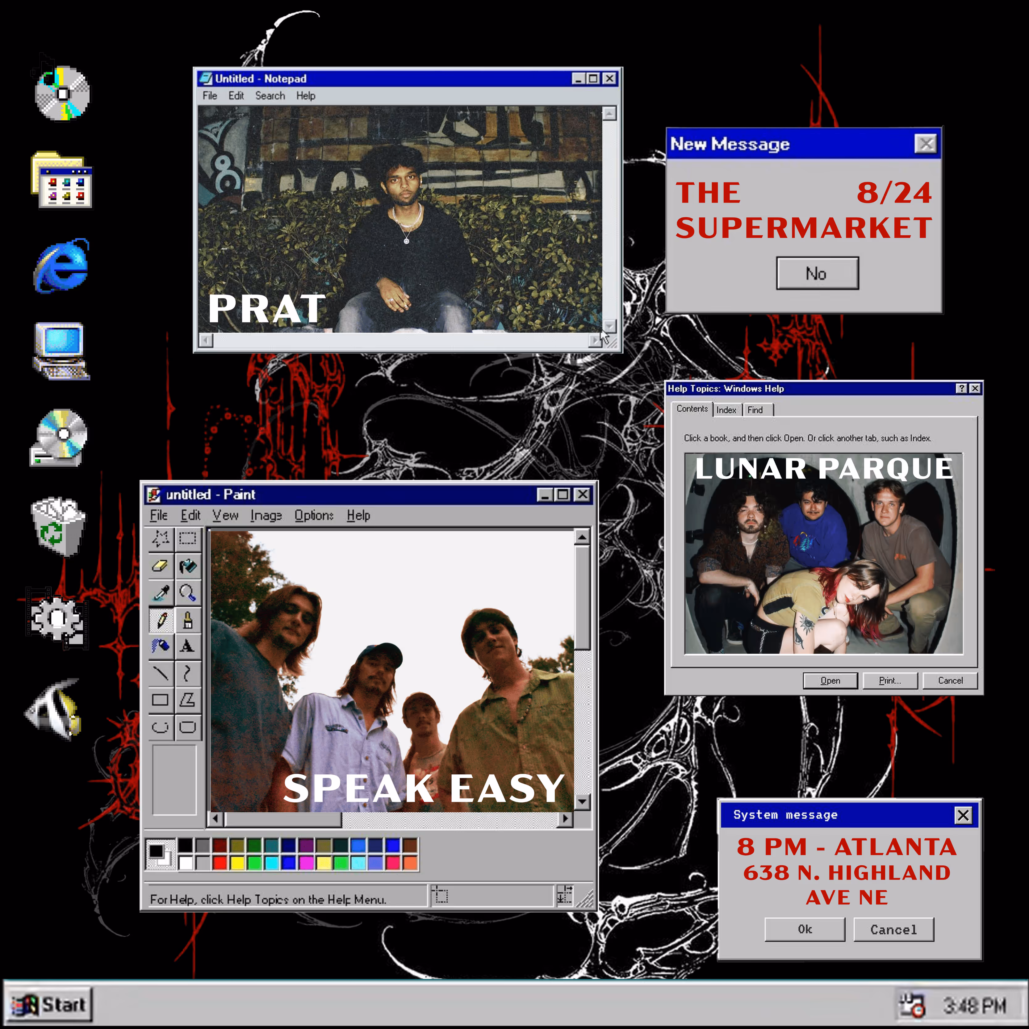 Speak Easy, Lunar Parque, and Prat Concert